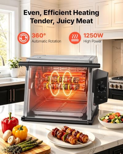 VEVOR Rotisserie Oven Large Capacity 12L Shawarma Grill Machine 1250W - Image 2
