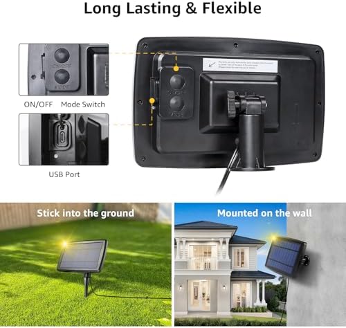 Lepro Solar Outdoor String Lights, 25ft 25 Sockets LED Globe Bistro Lights - Image 6