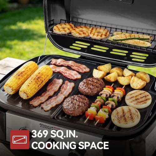 Royal Gourmet GT2008B Portable 2-Burner Gas Grill, Solid Sheet Metal Legss - Image 4