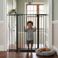 Mumeasy 36" Extra Tall Baby Gate for Stairs, 29.7-48" Wide Dog Gate for Doorways, Walk Thru Pet Safety Gate for Indoor, Pressure Mounted with Auto Close, Easy Install No Drill for Toddlers, Black by Mumeasy-FocusonBabyPetSafetyGate