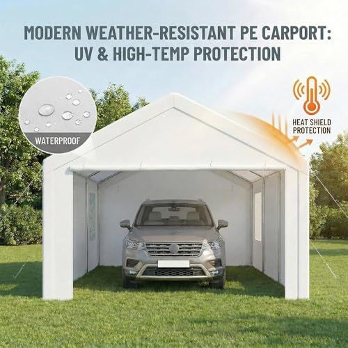 COBIZI 10x20 FT Heavy Duty Carport with Galvanized Frame - Image 3