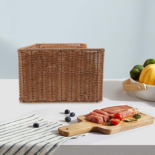 Woven Storage Basket Organizer Bin for Books and Toiletries - Image 5