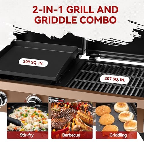 GD4002TPY Portable Tabletop Grill & Griddle Combo Bronze Gold - Image 4