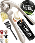 Zulay Kitchen Metal Garlic Press Garlic Mincer Tool Stainless Steel, Silver by ZulayKitchen