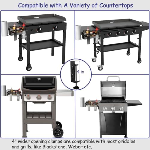 Geesta Upgraded Griddle Caddy for Blackstone 28"/36" Griddles/Weber Grill/Prep Cart, BBQ Grill Accessories Space Saver with Magnetic Tool Holder & Paper Towel Holder - Image 5