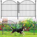 Decorative Garden Fence, 24in (H) x 10ft(L) No Dig Fence with Gate by Thrivinest