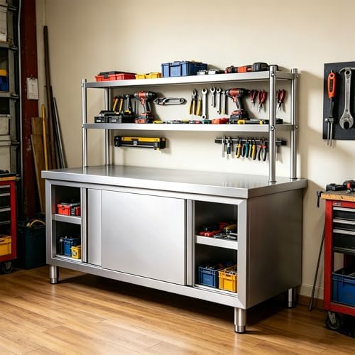 Stainless Steel 39×20×55 in Commercial Prep Work Table - Image 3