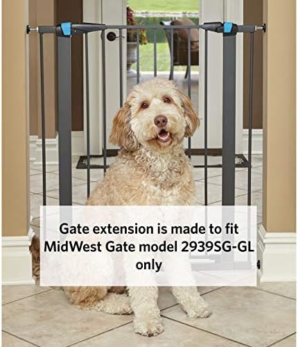 MidWest Homes for Pets 11" Wide Extension for 39" High Night Safety Glow Frame, Graphite - Image 3