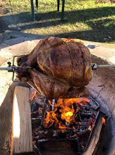 onlyfire Open Fire Spit Rotisserie Grill System with 38 Inch Spit Rod - Image 4