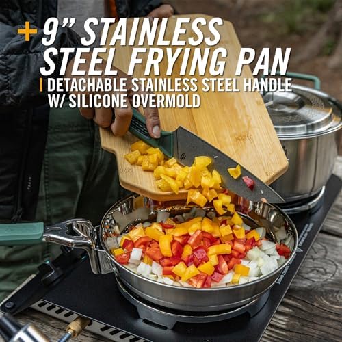 Gerber Gear ComplEAT Cook Set - Dishwasher-Safe Camping Cookware for Outdoor Cooking - Includes Saute Pan, Stock Pot, 4 Plates, 4 Bowls, Mixing Bowl & More - Image 4