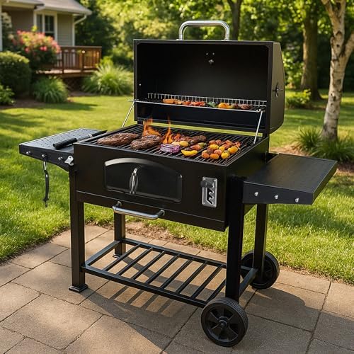 Grill Boss Charcoal Grill w/Large 32" Cooking Area, Includes Warming Rack - Image 5