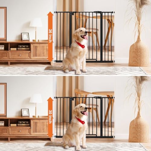 keny 36" Extra Tall Baby Gate for Stairs, 29-42.5" Wide Auto Close Dog Gate - Image 2