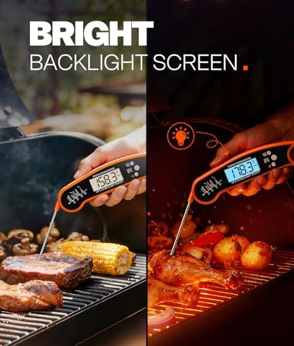 Instant Read Meat Thermometer Digital, Food Thermometer for Cooking, Orange - Image 4