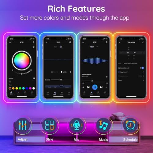 SINLEY Led Neon Rope Light 150FT,Control with App/Remote,Flexible Led Rope Lights,Multiple Modes,IP68 Outdoor RGB Neon Lights Waterproof,Music Sync Gaming Led Strip Lights for Bedroom Indoor - Image 7