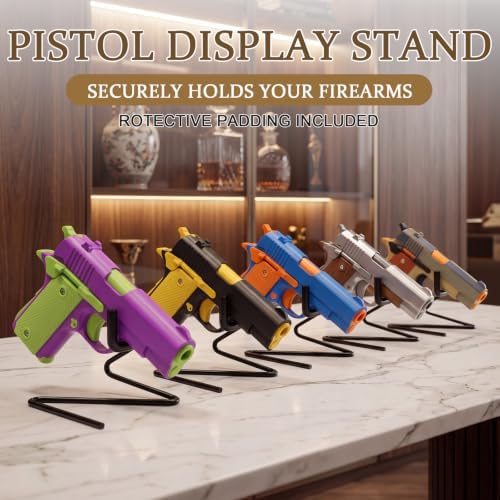 Yaocom 3 Pcs Rubber-Coated Pistol Display Stand, Desk Rest Style - Image 5