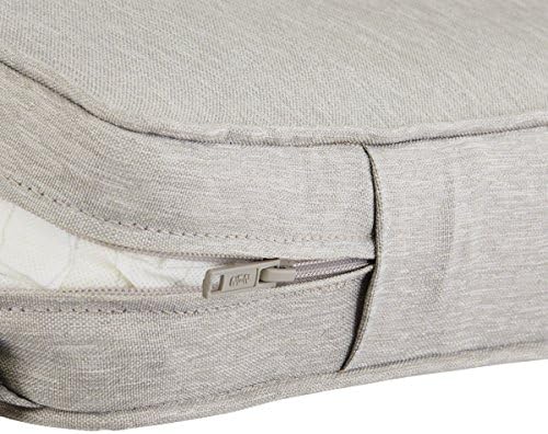 Classic Accessories Montlake Water-Resistant 21 x 20 x 4 Inch Patio Lounge Back Cushion, Heather Grey, Outdoor Loveseat Cushions - Image 6