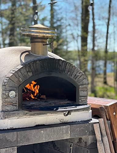 Authentic Pizza Ovens Buena Ventura Preto Premium Wood-Fired Pizza Oven, Handmade in Portugal, Triple-Insulated Brick Oven, Drop-Down Door, Stainless Steel Chimney, Thermometer & Baking Dish Included - Image 2