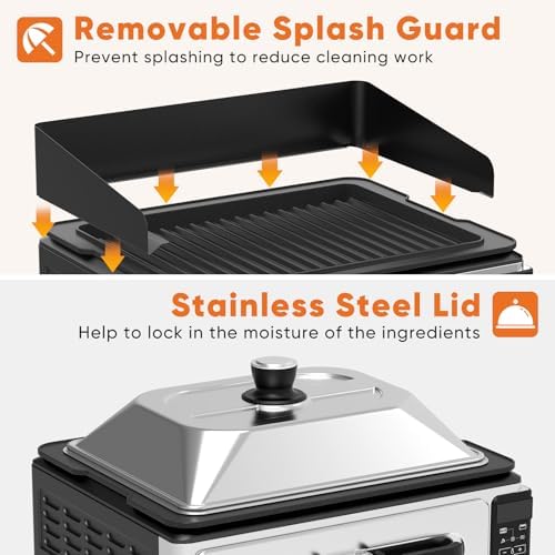 Electric Griddle, 17 Inch Indoor Grill with Non-Stick Coating - Image 5