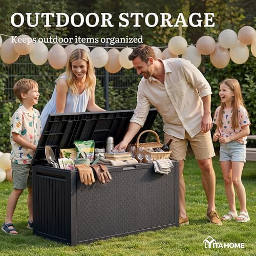 YITAHOME 95 Gallon Large Outdoor Deck Box - Image 5