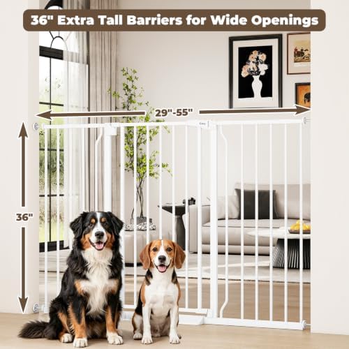 36" Extra Tall Baby Gate, 29"-55" Wide Auto Close Dog Gate Indoor - Image 2