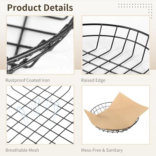 12Pcs Round Wire Serving Baskets, Snack Trays w/Oil Absorbing Deli Wrapper - Image 3