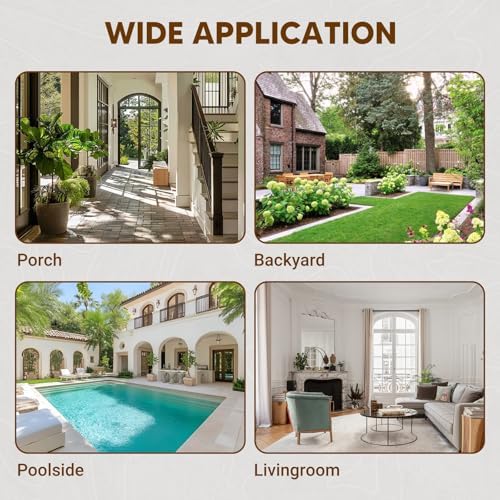 Tappio 3 Piece Outdoor Wicker Bistro Set, Patio Conversation Sets w/2 Large Rattan Chairs and Tempered Glass Table, Patio Furniture for Balcony, Porch, Poolside, Backyard, Beige - Image 6