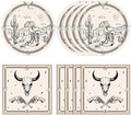 40Pcs Western Birthday Party Plates and Napkins Tableware Set, Cowboy Rodeo Themed Party Decorations for First Rodeo Cowboy Birthday Baby Shower Wild West Party by Actoridae