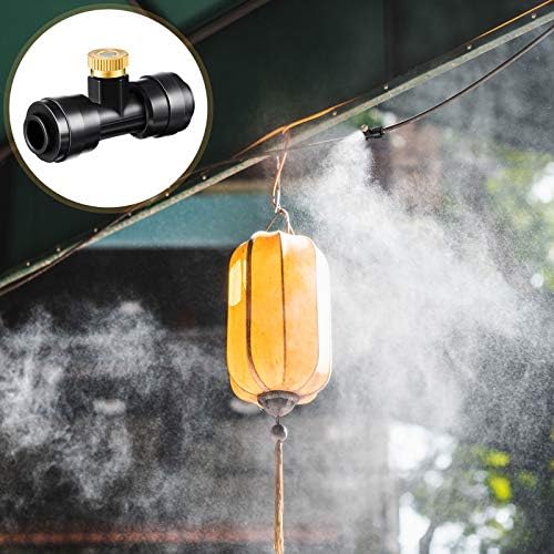 Ripeng 48 Pcs Brass Misting Nozzles Tees Plugs, 1/4 Inch Outdoor Mister - Image 5
