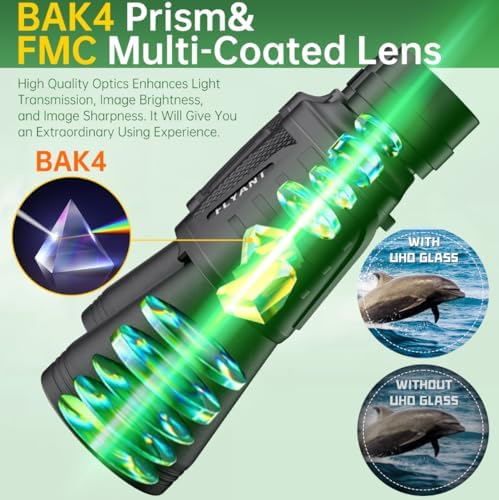 20x50 High Powered Binoculars for Adults, Waterproof Compact Binoculars with Low Light Vision for Bird Watching Hunting Camping Travel Cruise Hiking Sports Stargazing, Christmas Birthday Gifts for Men - Image 4