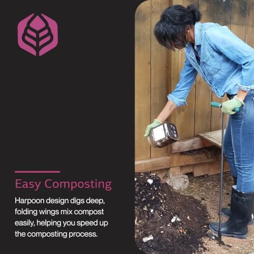 Yard Butler Aerator for Compost, Cushioned & Long Handle, ICA-36 - Image 3