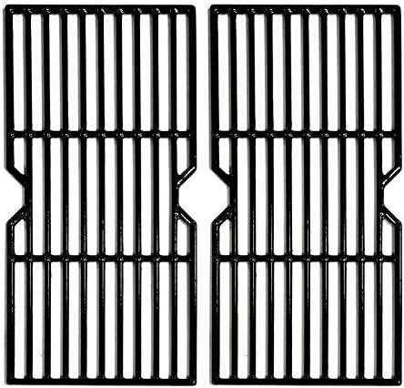 Hongso G460-0500-W1 Grill Grates for Thermos 461633514, Charbroil 463672416 463633316 463672016 463672019 463672419 463642116, Porcelain Coated Cast Iron, 16 15/16" x 8 5/16" Each, 2-Pack by Hongso