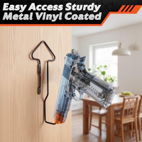 Yaocom 10 Pcs Pistol Display Stand Gun for Pistols Indoor Secure Pistol Holder and Gun Display Organizer for Safes or Auction Veterans Cabinets Gifts for Man - Image 5