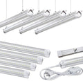 Skymoatled 8Pack 4FT LED Shop Light Garage Lights,50W 6000K 7500LM White Light,Hanging/Surface Mount,T8 4FT Tube Lamp for Warehouse Workshop Basement,Linkable LED Shop Lights,Plug and Play by Skymoatled