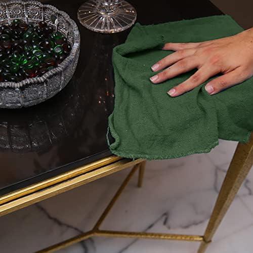 Avalon Towels Cotton Shop Rags – (Pack of 150) Size 12x14 Inches Cleaning Rags – Absorbent Shop Towels and Multipurpose Cleaning Towels for Automobiles, Industries, Garage and Homes (Green) - Image 5