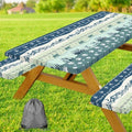 Picnic Table Cover with Bench Covers and Bag, Camping Essentials, Bohemian Waterproof Windproof Camping Tablecloth, Fitted Tablecloth Cover with Elastic Edge, for Garden & Outdoor, 3 PCS, 30x60 Inch by Xguatan