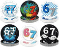 60Pcs Funny 6 7 Paper Plates 7" Heavy Duty Six Seven Theme Plates by Greencian