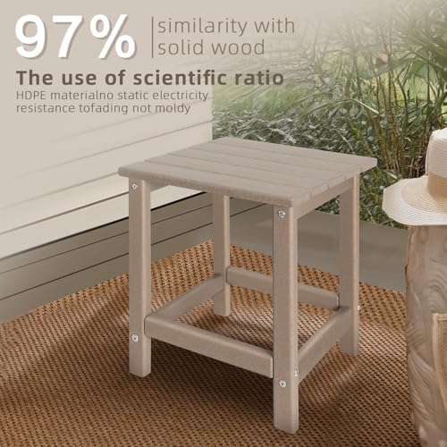 GARDENSTAR Outdoor Side Tables Adirondack, HDPE Small Table for Patio,Outside End Table for Porch, Deck, Pool, Weather Resistant/Easy Maintenance - Image 7