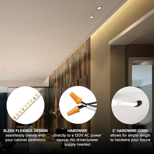 Maxxima 60 in. Hardwired LED Under Cabinet Strip Light, 2300 Lumens, 3000K - Image 4