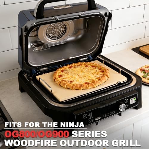 OG900 Pizza Stone with Rack for Ninja Woodfire OG800/OG900 Series XL Grills - Image 3