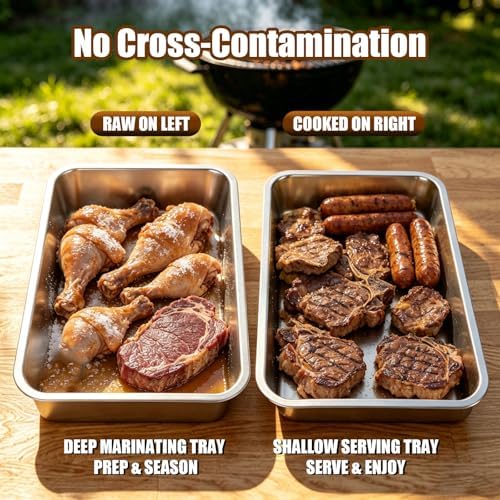 20 Inch Stainless Steel Grill Carry System Tray Set - Image 5