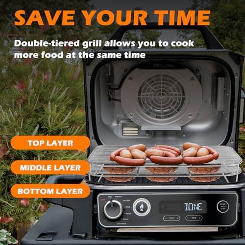 2Pcs Stainless Steel Grill Rack Set for Ninja Woodfire OG701 OG751,NonStick - Image 4