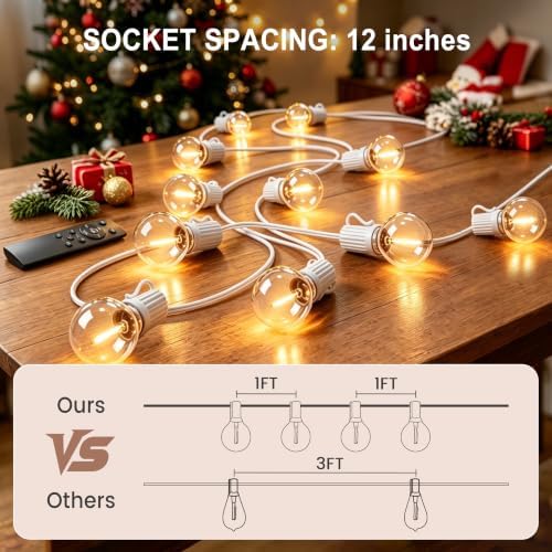 Outdoor-String-Lights with Remote 30FT Waterproof lights for Outside Patio - Image 5