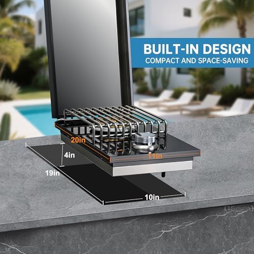 Built-in Side Burner for Outdoor Kitchen, Propane & Natural Gas, 304 SS - Image 7