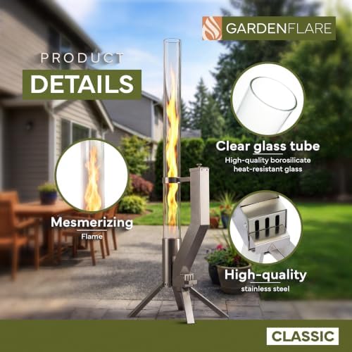 Wood Pellet Patio Heater & Pellet Fire Pit, Stainless Steel, 51in, Silver - Image 4