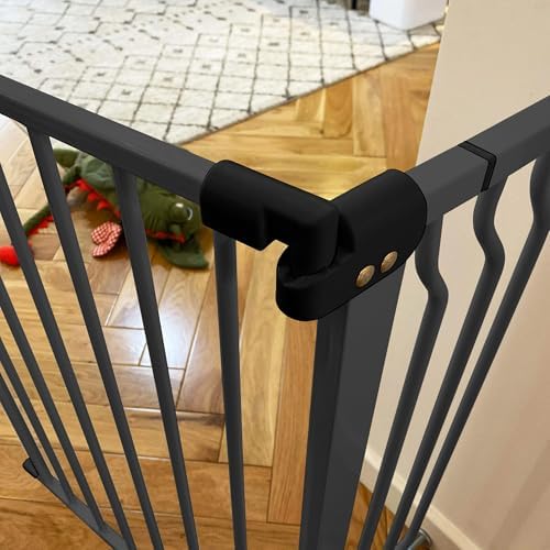 BalanceFrom 29.1-43.3" Easy Walk-Thru Baby and Pet Safety Gate with Hold-Open and Auto-Close – Adjustable Steel Barrier for Stairs, Doorways, and Hallways, No Drilling Installation - Image 5