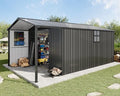 AMERLIFE 10x16.6x7.3 FT Outdoor Storage Shed with Lounge Area & 2 Windows by AMERLIFE