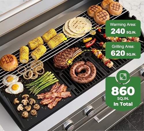 Brand-Man Built-In Gas Grill Head, 40-Inch 6-Burner Outdoor Kitchen Grill - Image 5