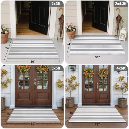 OJIA Entryway Rug 3'x5' Outdoor Rugs Front Door Mat Outside Entrance Decor - Image 6