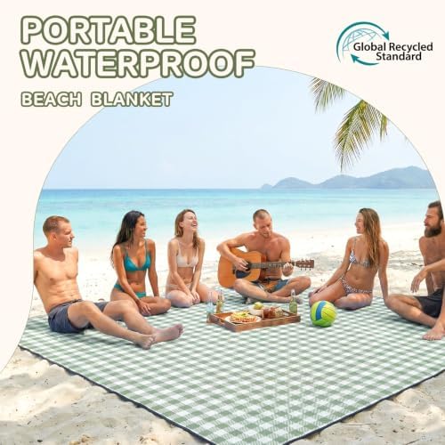 Genovega Waterproof Picnic Blanket Beach Outdoor Camping Mat Rug Extra Large Foldable Cute Big Travel Essential Accessories Gift Park Patio Lawn Garden Grass Play Music Festival Concert Must Have - Image 3