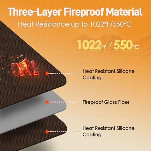 Heat Resistant Mats for Air Fryer on Countertop, 24 x 21in, Brown - Image 2